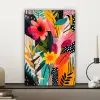 Schilderij - Abstract - Bloemen - Roze canvas 2cm klein -sfeer6