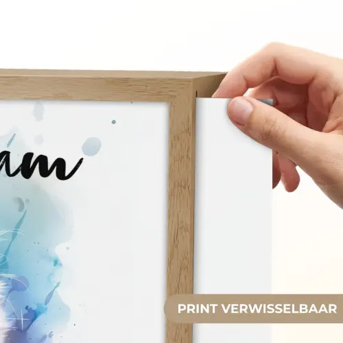Kat - Kleurrijk - Verf - Dier - Wit Light Box met batterij (Wandlamp kind) middel -USP_websiteprintNL