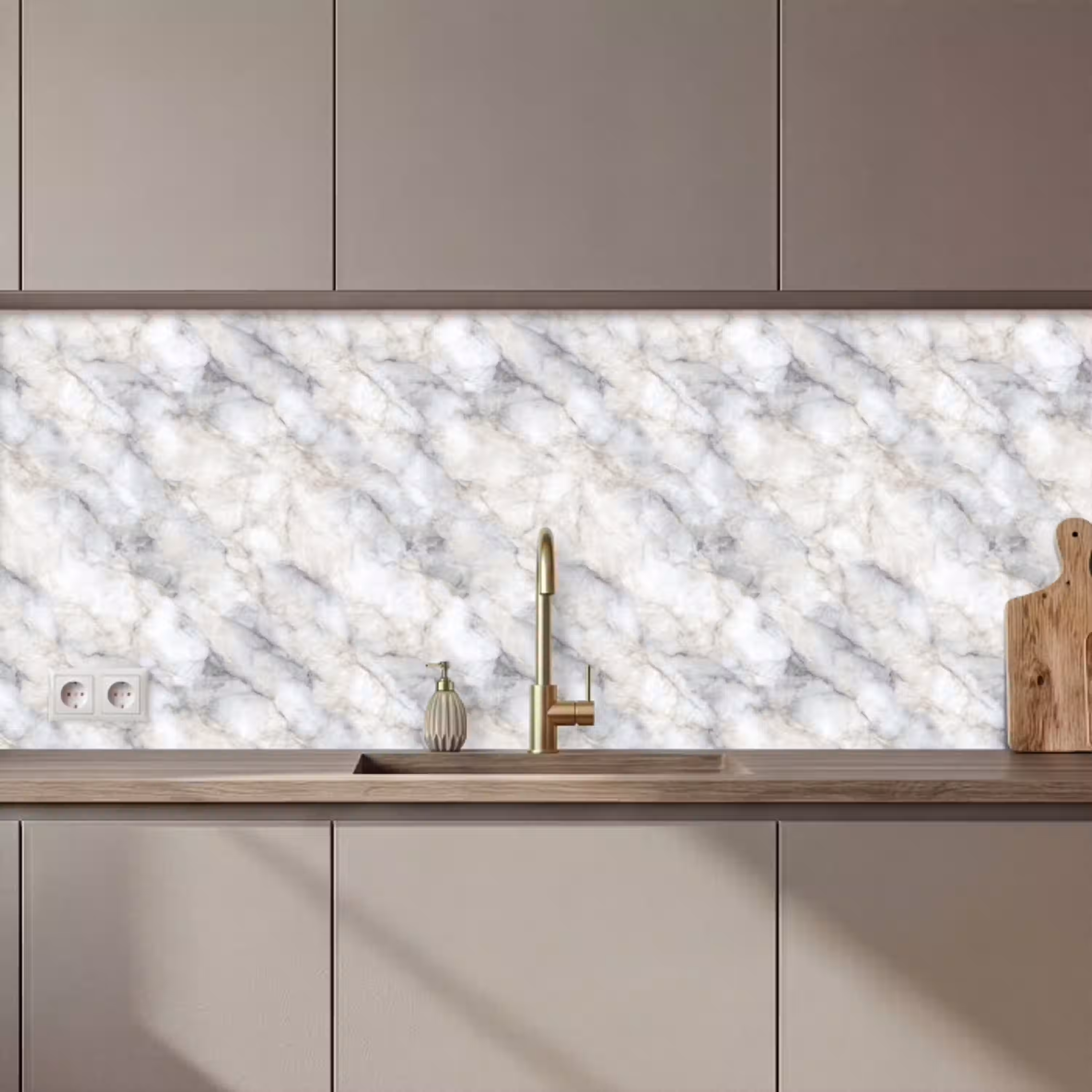 Grijs - Marmer - Gedetailleerd keuken achterwand 2 middel 871 zz_3dshopping
