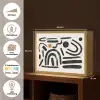 Abstract - Kunst - Vormen - Zwart Light Box met batterij (Wandlamp) middel -USP_websiteoverzichtNL