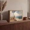 Klif - Zee - Boom Light Box met batterij (Wandlamp) middel -sfeer2