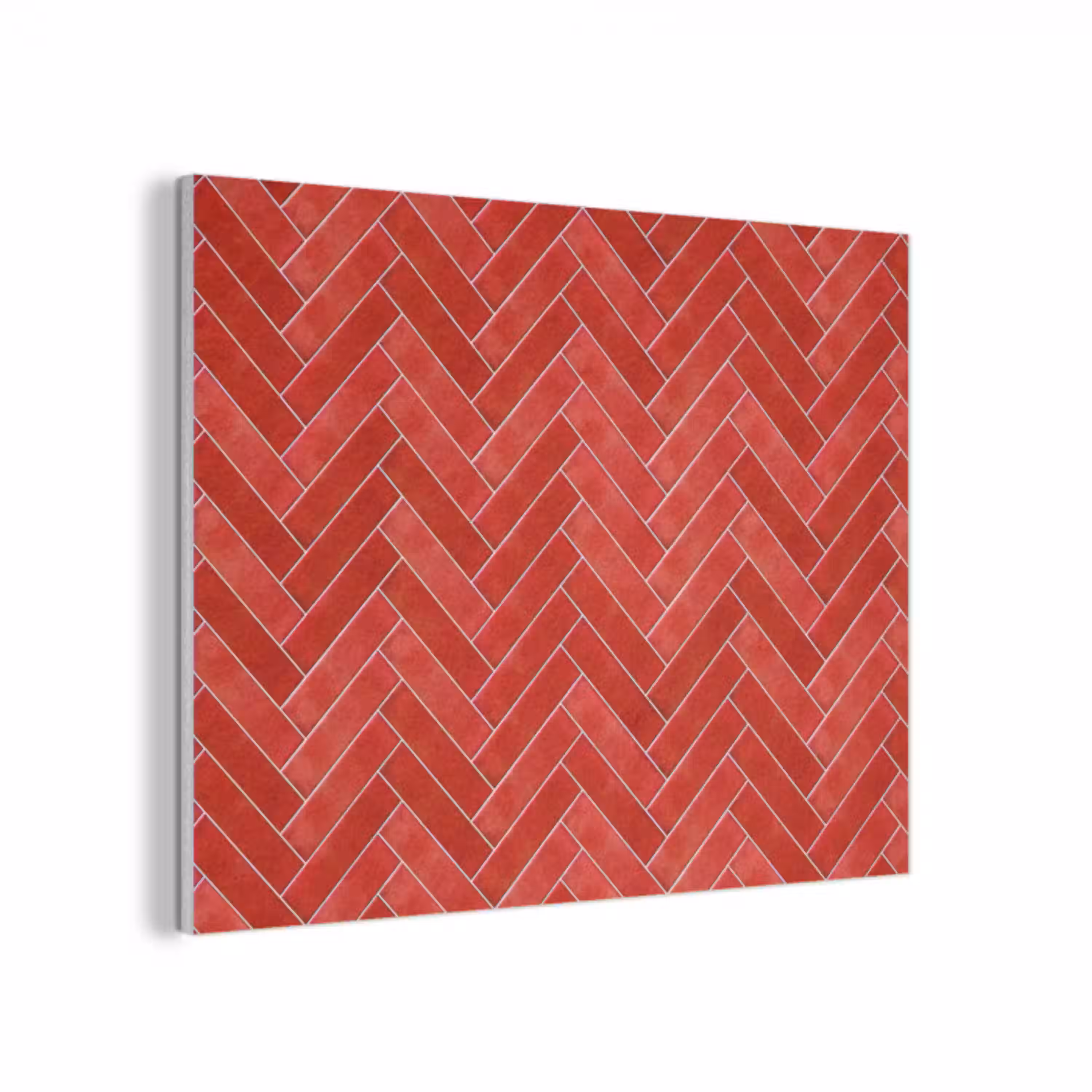 Visgraat - Tegel - Rood PET vilt klein 837 -3d