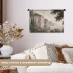 Zee - Villa - Beige Wandkleed katoen klein -sfeer1