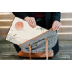 Minimalistisch - Bamboe - Groen laptophoes neopreen klein -tas