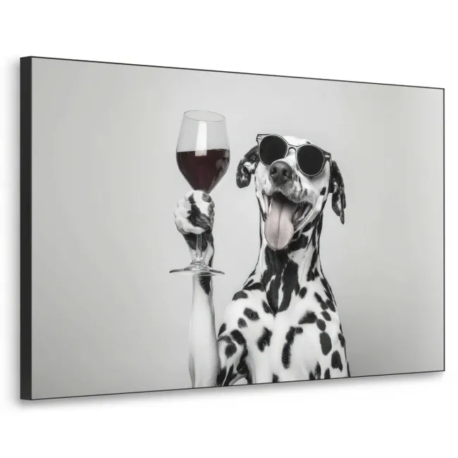 Art frame - Zonnebril - Dalmatiër - Wijnglas - Tong