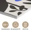 Bloemen - Bladeren - Abstract - Zwart PET vilt klein -closeup_NL