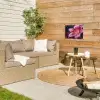Roze - lelie - Dauwdruppels tuinposter los doek klein -sfeer4