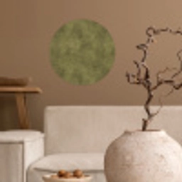 Textuur - Abstract - Groen Wandcirkel behangsticker klein 186 -sfeer1