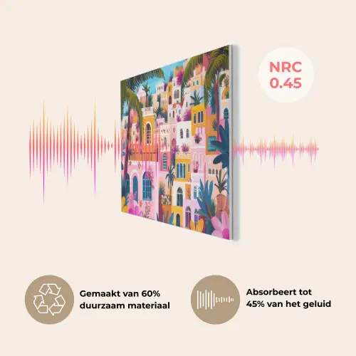Kleurrijk - Roze - Oranje - Geel - Bloemen PET vilt klein -USP_NL