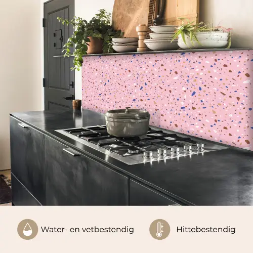 Terrazzo -  Patroon - Kleurrijk - Roze keuken achterwand 2 middel 871 -usp_NL