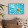 Badeend - Dobberen - Blauw canvas 2cm klein -sfeer1