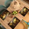Wereldkaart - Goud - Roest Placemat vinyl groot -zzsfeer5_Kitchenyeah-website