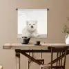 IJsbeer - Dieren - Kinderen - Wit - Jongens - Meisjes Wandkleed katoen klein -sfeer6