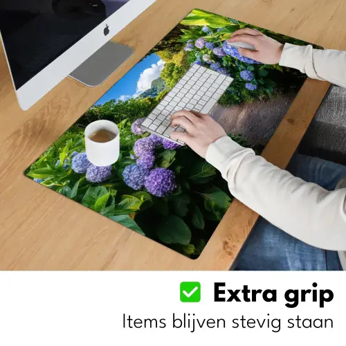 Hortsensia - Pad - Bloemen Muismat XXL klein -sfeer3