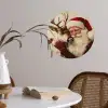 Kerstman - Rendier - Kerst - Christmas Wandcirkel behangsticker klein -sfeer3