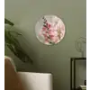 Bloem - Leeuwenbek - Roze - Stengel Wandcirkel kunststof plaat 5mm dik klein -sfeer3