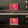 Kat - Kimono - Bloemen - Roze Light Box met kabel (Tafellamp) klein -sfeer3