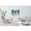 Teckel - Bad - Schuim - Waterdruppels Muursticker klein -eettafel
