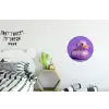 Disco - Eend - Paars Wandcirkel aluminium klein -kinderkamer