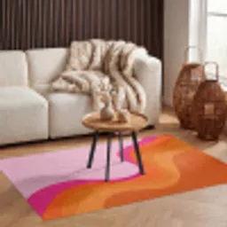 Retro - Waves - Kleurrijk Vloerkleed Rechthoek klein -atmosphere_sfeer2_global
