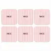 Nice - Strepen - Roze onderzetter kurk middel -3d