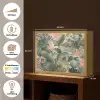 Compositie van bladeren - Groen - Roze Light Box met batterij (Wandlamp) middel -USP_websiteoverzichtNL