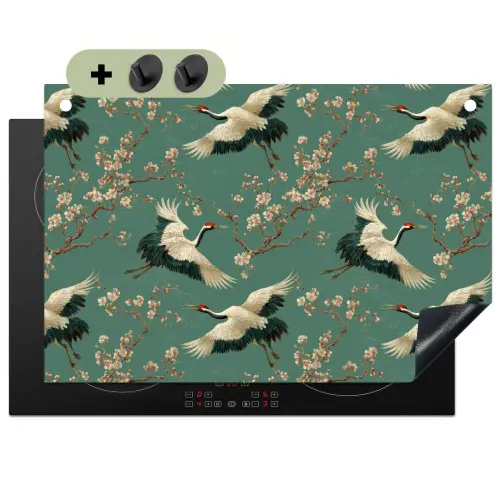 Kersenbloesem - Kraamvogels - Groen Inductie beschemer met haakjes klein 777 -3d