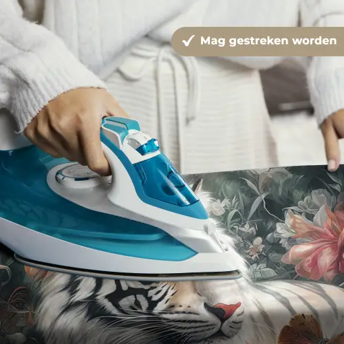 Tijger - Wilde dieren - Bloemen - Jungle Wandkleed katoen klein -sfeer9