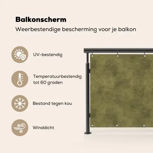 Textuur - Abstract - Groen Balkonbeschermer Duitsland klein 596 -specs_NL
