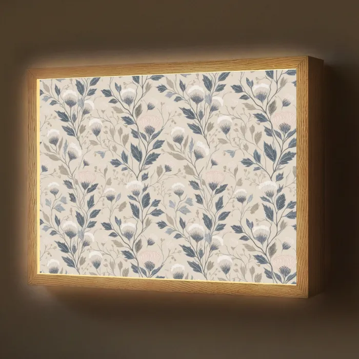 Klassiek - Botanisch - Kleurrijk Light Box met batterij (Wandlamp) middel 907 -z3d_website