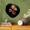 Bloem - Orchidee - Oranje Wandcirkel Organisch Forex 3mm klein -sfeer2