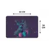Rendier - Zonnebril - Neon - Kerstboom Placemat vinyl groot -specs