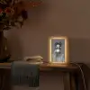 Vrouw - Koffie - Zwart - Wit Light Box met kabel (Tafellamp) klein -sfeer4