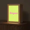 Groen - Roze bonjour - Retro Light Box met kabel (Tafellamp) klein -z3d_website