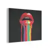 Lippen - Kleuren - Zwart PET vilt klein -3d