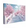 Brug - Kersenbomen - Wit canvas 2cm klein -z3d