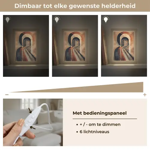 Piano - Toetsen - Abstract Light Box met kabel (Tafellamp) klein -USP_dimbaarNL