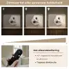 Uil - Bruin - Wit Light Box met batterij (Wandlamp) middel -USP_dimbaarNL