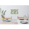 Flamingo - Bloemen - Bladeren - Jungle - Tropical Muursticker klein -eettafel