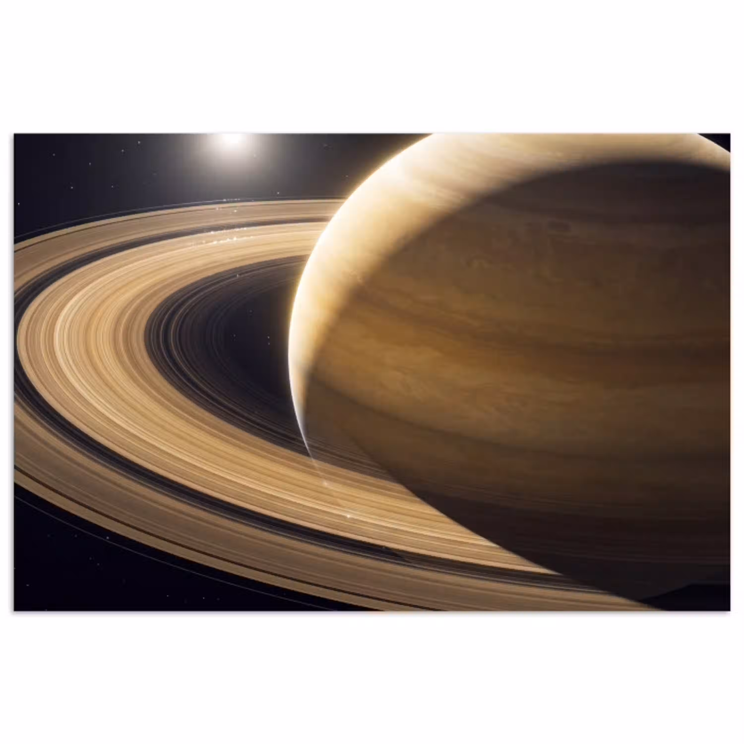Planeet - Ringen - Ruimte poster papier klein -3d