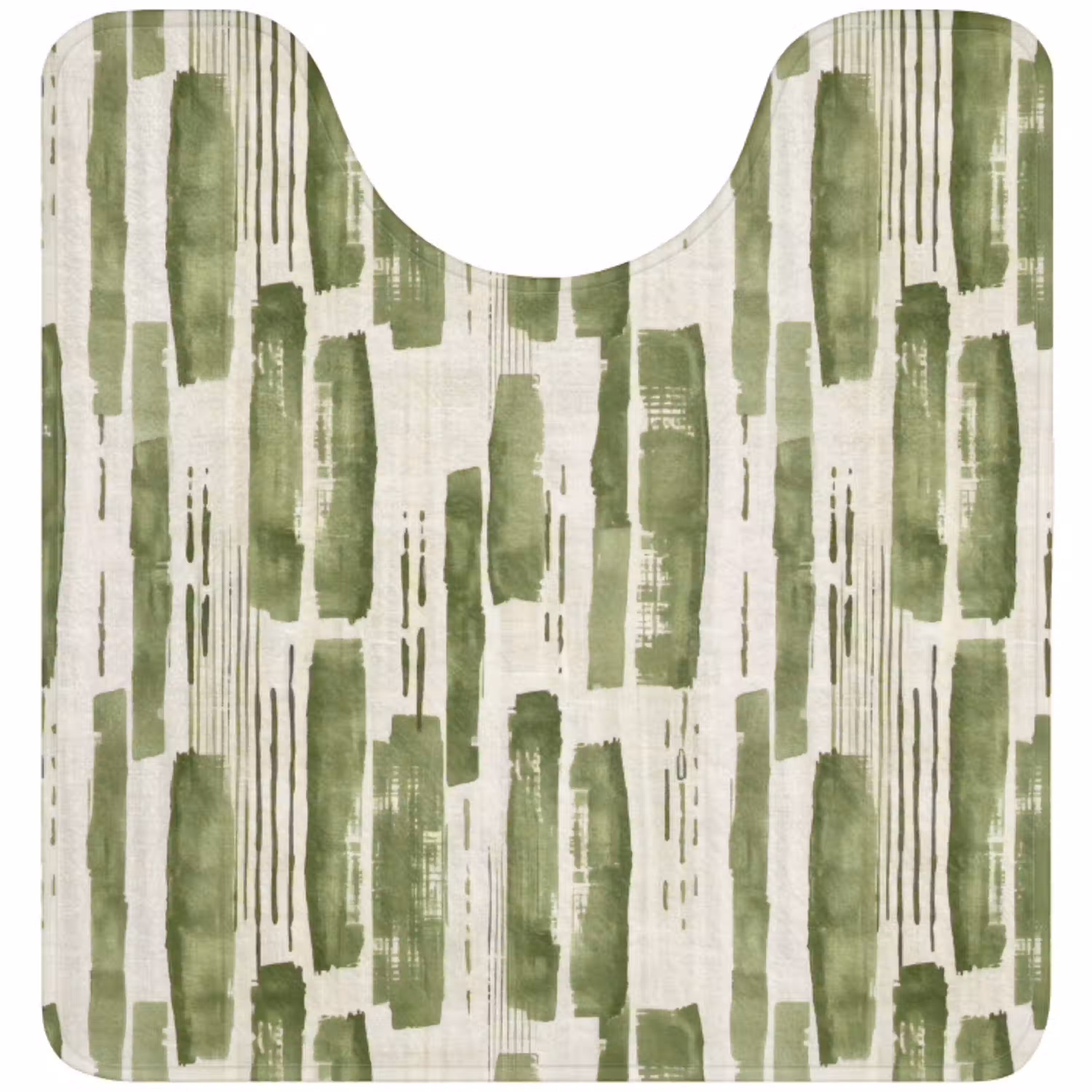 Groen - Abstract - Penseelstreken - Linnen - Patroon WCmat U-uitsnede middel 1014 -3d