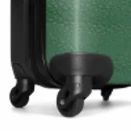 Lederen look kleur groen NBS - Handbagage koffer - Volwassenen Unisex middel -wiel