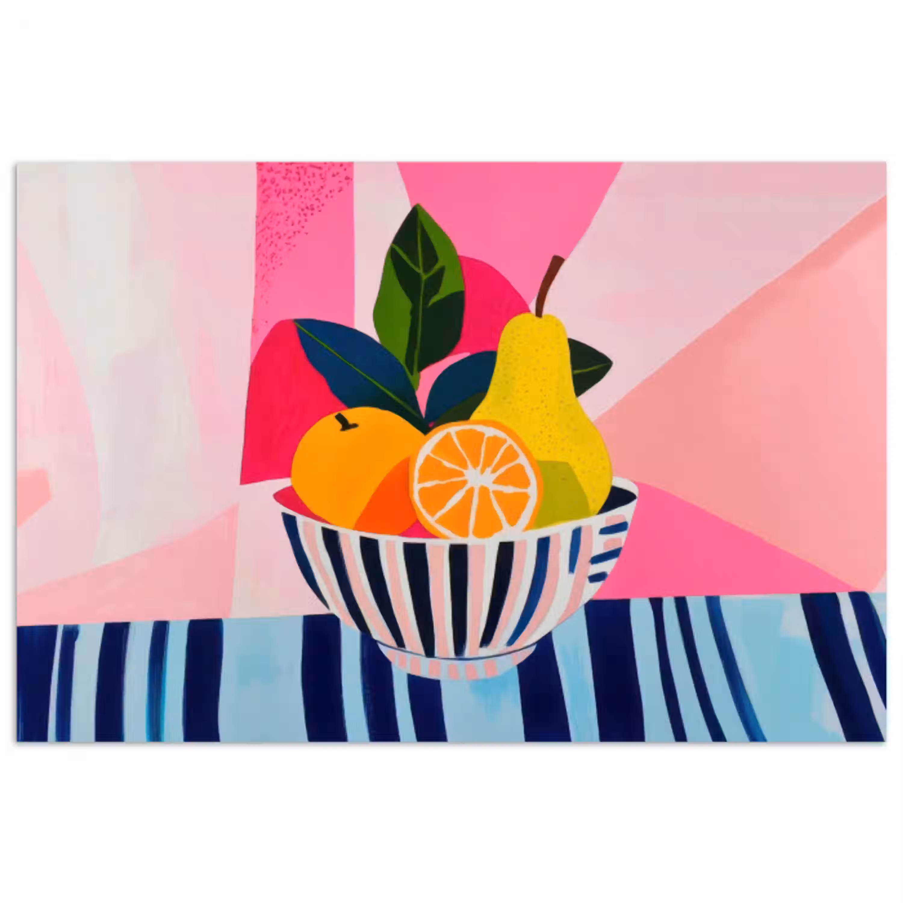 Fruit - Abstracte achtergrond - Roze poster papier klein -3d