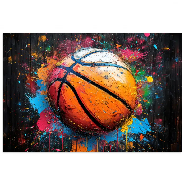 Graffiti - Basketbal - Verf - Sport poster papier klein -3d