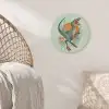 Dino - Bladeren - Grafisch - Groen Akoestische PET Vilt - Rond klein -sfeer4