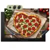 Pizza - Hart - Pepperoni - Tomaat Inductie beschemer met haakjes klein -3d