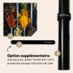 Mozaïek van Kruiden en Specerijen Inductie beschermer vinyl 3mm middel -zzzzzzz-induclip_FR