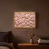 Schelpen - Patroon - Roze Light Box met batterij (Wandlamp) middel -sfeer4