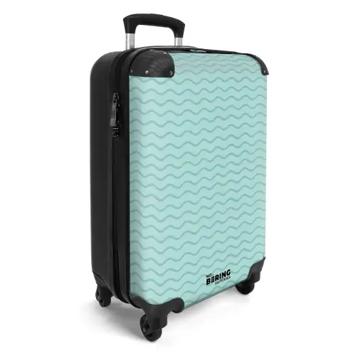 Zee patroon blauw NBS - Handbagage koffer - Kinderen Unisex middel -productfoto_3d
