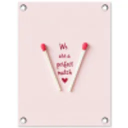 Perfect - Minimalistisch - Valentijn tuinposter los doek klein -3d